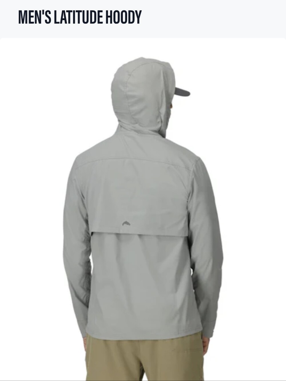 Simms NWT Men's Latitude Hoody, featuring UPF 50 sun protection mechanical Vent - Picture 2 of 16